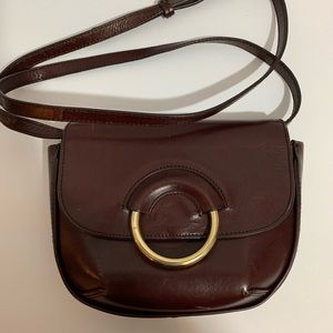 Banana Republic Burgundy Crossbody Leather bag